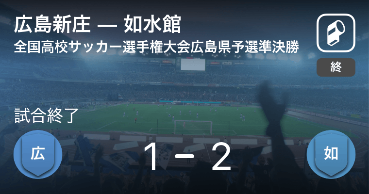 全国高校サッカー選手権大会広島県予選準決勝 如水館が広島新庄との攻防の末 勝利を掴み取る 年11月8日 エキサイトニュース