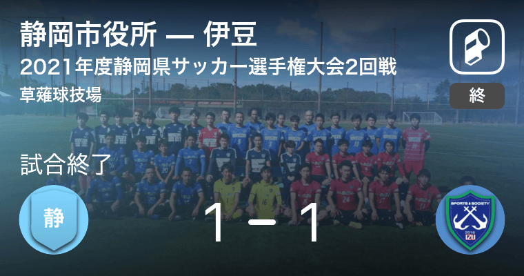 静岡県サッカー選手権大会2回戦 伊豆が静岡市役所をpk戦で制す 21年2月28日 エキサイトニュース