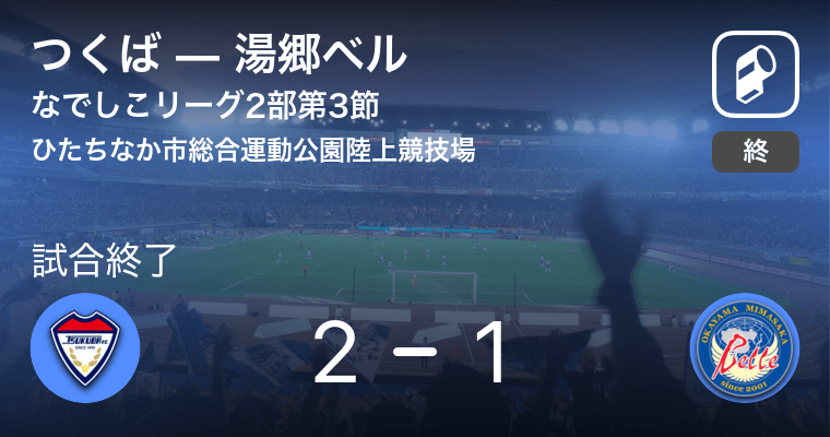 なでしこリーグ2部第3節 つくばが湯郷ベルから逃げ切り勝利 21年4月24日 エキサイトニュース