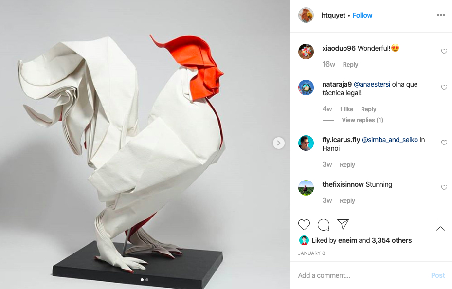 ベトナムの折り紙アーティストの作品が異次元 折り紙というより 彫刻 の域です 年1月2日 エキサイトニュース