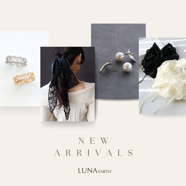 LUNA EARTH新作ピアスと大きめヘアクリップ入荷