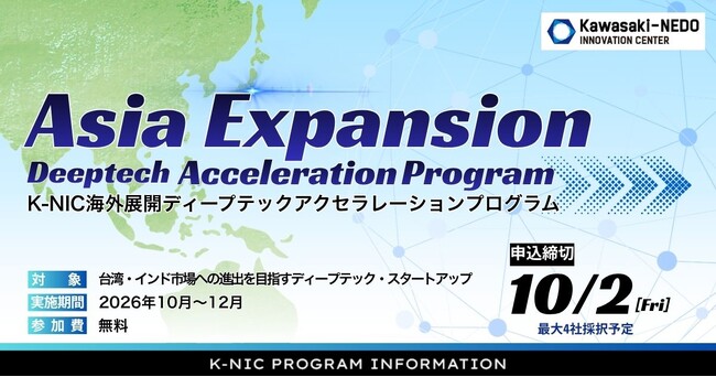 7DAYS 情報販売システム開発プログラム ディープテック・スタートアップを対象とした台湾・インド市場への進出