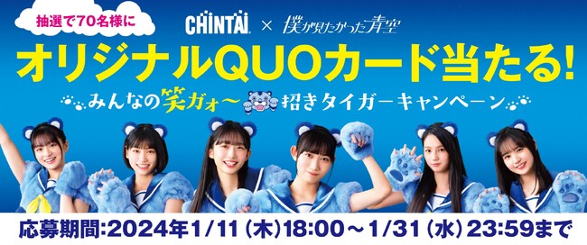 CHINTAI新CM放送開始記念！「僕が見たかった青空」オリジナルQUOカード