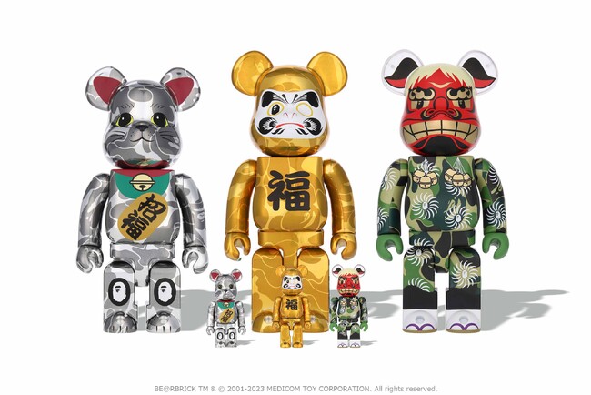 BE@RBRICK BAPE(R)︎ 招き猫 銀メッキ / 達磨 金メッキ / 獅子舞 (2022年12月27日) - エキサイトニュース