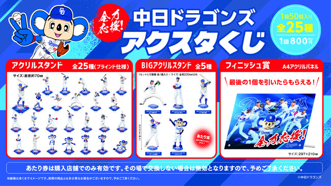 中日ドラゴンズ　開幕祝いくじ　アクスタ　2 田中選手 25石川選手 まとめ売り 中日ドラゴンズ 開幕祝いくじ アクスタ 2 田中選手 25石川選手