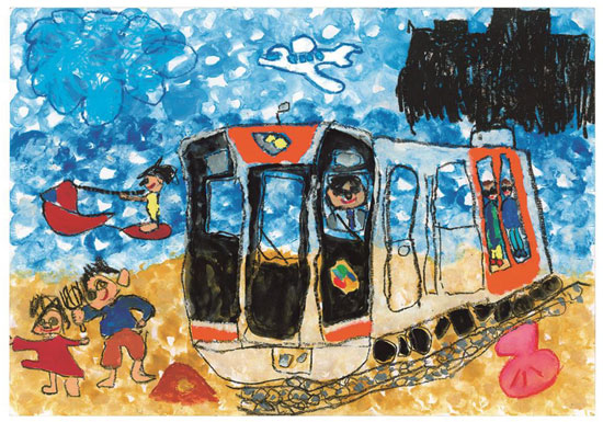 ぼくとわたしの阪神電車 絵画コンクール結果発表 大賞に輝いたのは幼稚園年中の阿部 達也さん 16年10月11日 エキサイトニュース