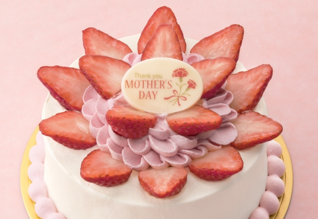 大輪の苺のカーネーション の母の日ケーキ 銀のぶどう から期間限定発売 18年5月8日 エキサイトニュース