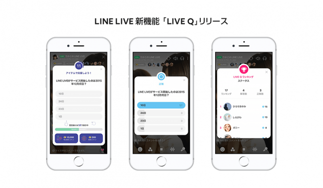 Line Live 視聴者の応援がクイズを解く鍵に ライブ配信をしながらクイズに挑む Live Q が登場 19年4月15日 エキサイトニュース