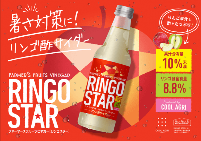 暑さ対策に 福島県産りんご果汁100 使用のリンゴ酢サイダー Ringo Star リンゴスター 発売開始 19年8月19日 エキサイトニュース