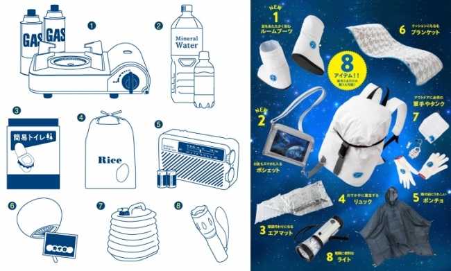 ふだん遣いもできる防災グッズ「スペースエマージェンシーキット」ほか