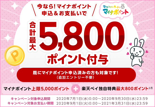 楽天ペイ アプリ決済 および 楽天ｅｄｙ マイナポイント に独自で上乗せするキャンペーンを実施 年8月19日 エキサイトニュース