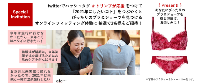 トリンプが応援キャンペーン プロと一緒にぴったりのブラ ショーツを見つけるオンラインフィッティング体験に 抽選でご招待 年11月日 エキサイトニュース