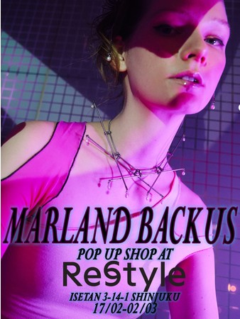 NY発のアクセサリーブランド〈MARLAND BACKUS〉伊勢丹新宿店で初のPOP 