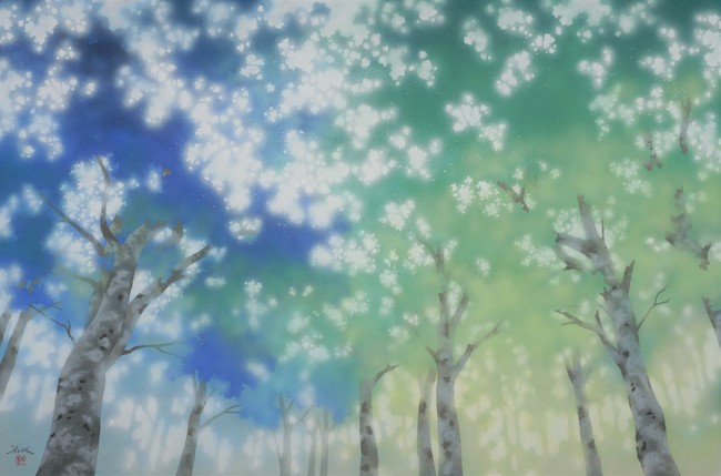 高橋浩規 絵画 「なごり花」 F4 日本画 高橋浩規 絵画 「なごり花」 F4