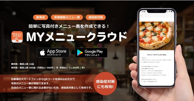 感染症対策】非接触型・写真付メニュー表が作れるiOSアプリ「MY 