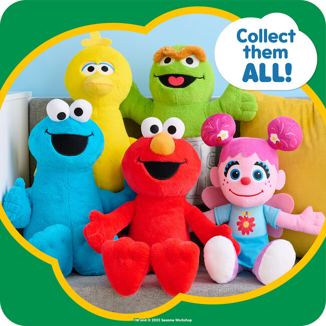 セサミストリート』のキャラクターが、触り心地ばつぐんのぬいぐるみに