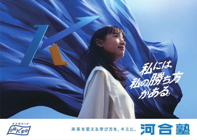 河合塾の広告 河合塾：受験生にとって頼もしい「追い風」をイメージした交通