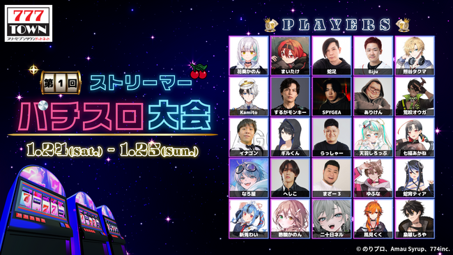総勢25名参加！！777TOWN.net主催の第1回ストリーマーパチスロ大会