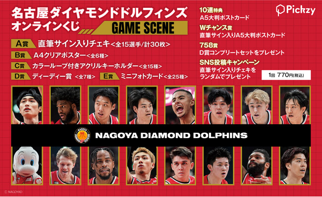名古屋ダイヤモンドドルフィンズオンラインくじ ブロマイドセット 名古屋ダイヤモンドドルフィンズ オンラインくじ ～GAME SCENE～」が