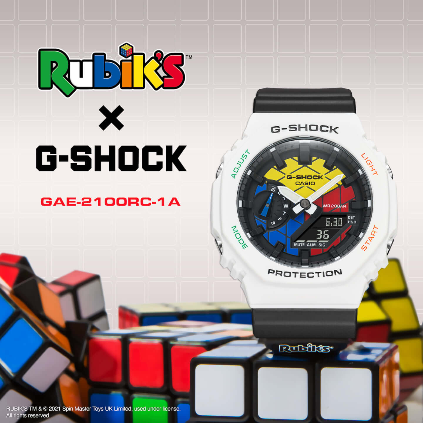 G-SHOCK ルービックキューブコラボモデル GAE-2100RC-1AJR - 時計