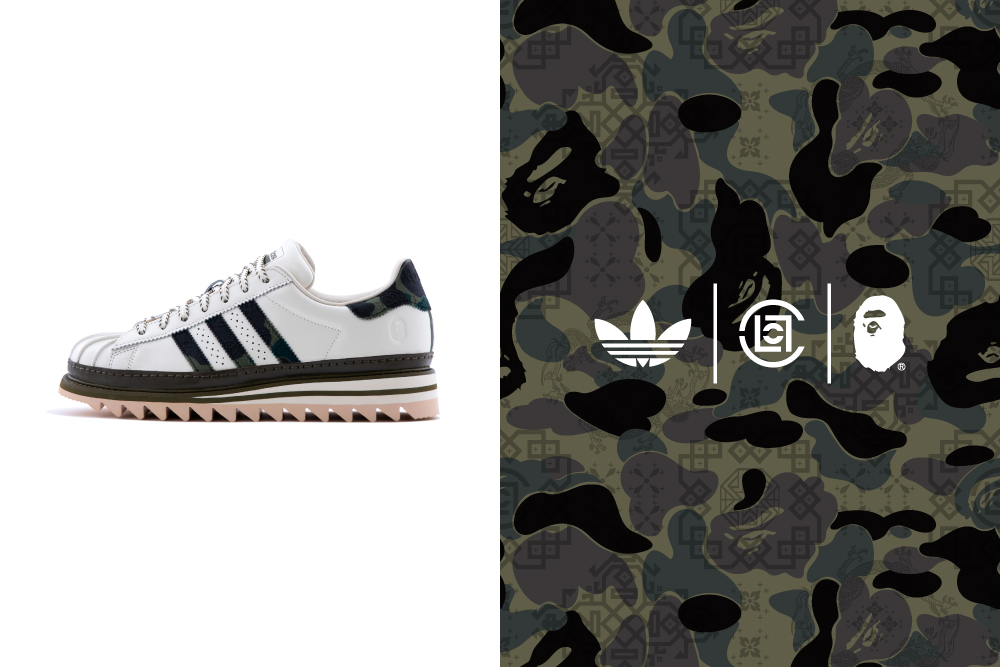 CLOT × A BATHING APE × Adidas Originals A BATHING APE®︎〉が〈CLOT〉〈adidas Originals〉とのトリプルコラボ