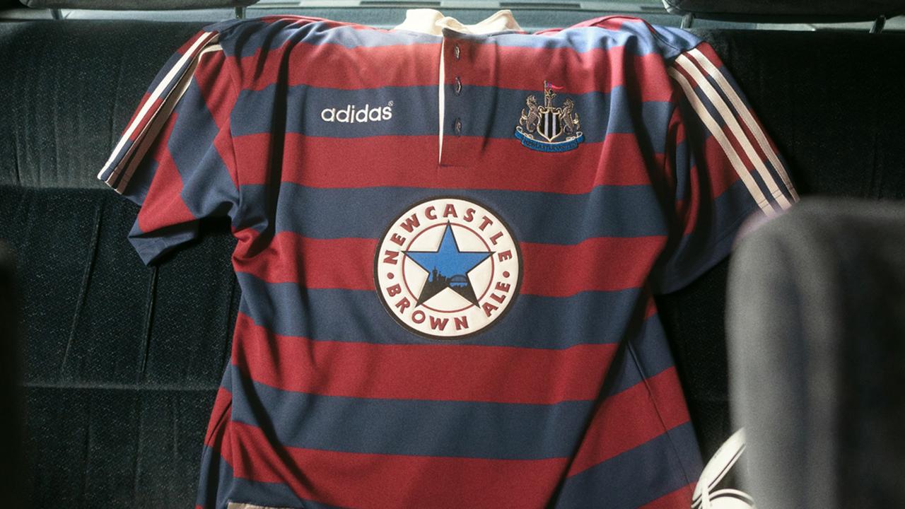 1995年 90s ニューカッスルユナイテッドFC ユニフォーム イングランド製 まさに完コピ！「ニューカッスル×adidas」が1995-95アウェイ