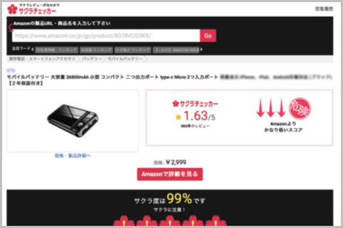 Amazon サクラチェッカー 6つの評価項目は 年4月7日 エキサイトニュース