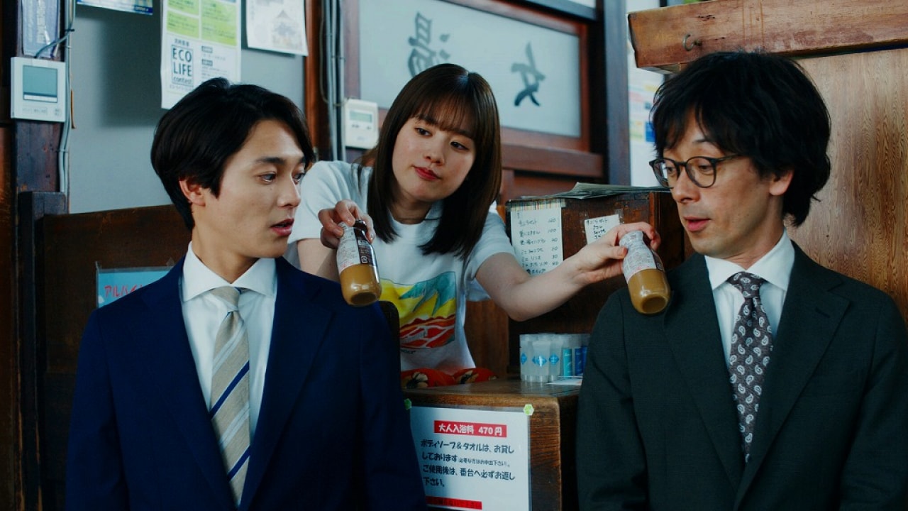 筧美和子が銭湯の番台に お馴染みのcmに新メンバー追加 プレッシャーずっとかけてる 滝藤賢一が三宅亮輔にプロ根性教える 21年6月30日 エキサイトニュース