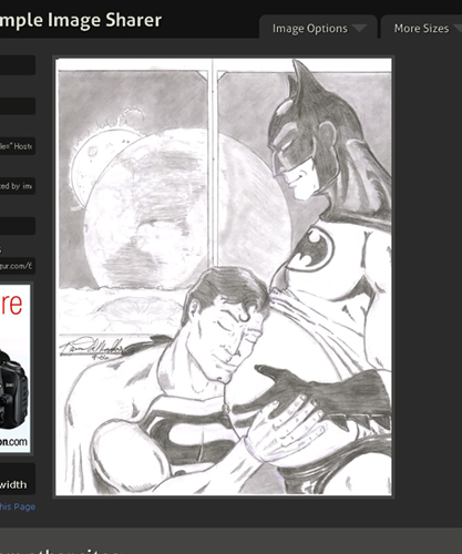 理解不能 スーパーマンとバットマンを描いた1枚の絵で大騒ぎ 10年6月12日 エキサイトニュース