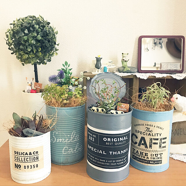 植物を生き生きと飾れる 植木鉢や空き缶のリメイク＆DIY実例集