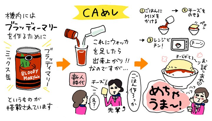 空飛ぶcaあるある 機内で食べてるcaめしは アイデアと工夫が盛り込まれてる ローリエプレス