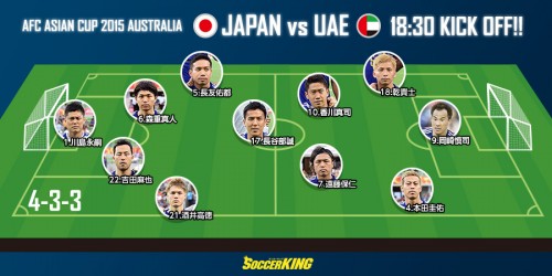 アジア杯準々決勝に臨む日本代表 4試合連続で同スタメン 15年1月23日 エキサイトニュース