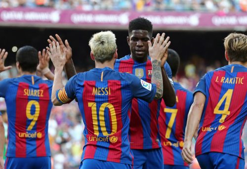 バルサ新加入のユムティティ Cl制覇なら メッシのように金髪に 16年9月16日 エキサイトニュース