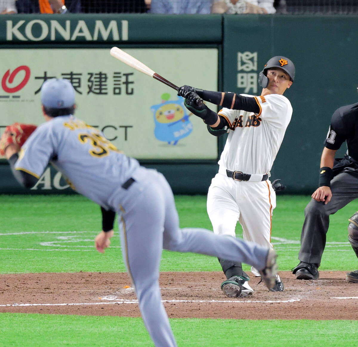 巨人】吉川尚輝が意地の才木撃ち 待望の今季1号2ランで3点差に迫る