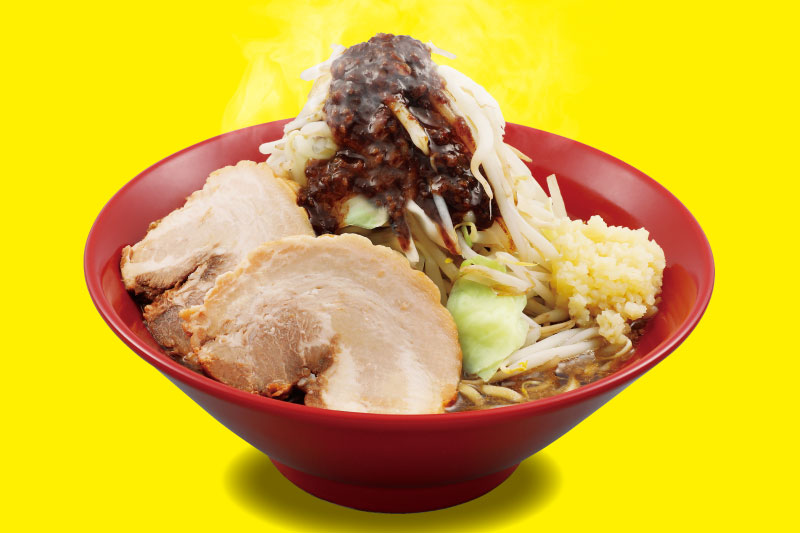 ラーメン魁力屋、総カロリー1220Kcal「にんにく背脂漆黒醤油らーめん