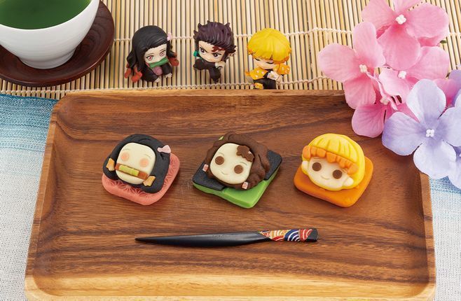 食べマス 鬼滅の刃21 ローソン限定発売 炭治郎 禰豆子 善逸の和菓子 チョコレート味 いちご味 カスタード味 バンダイ 21年6月14日 エキサイトニュース