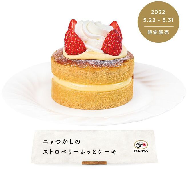 不二家 ニャつかしのストロベリーホッとケーキ 発売 中川翔子さん親子の思い出が詰まった ショートケーキ しょこたん描きおろし猫のペーパープレート付き 22年5月21日 エキサイトニュース