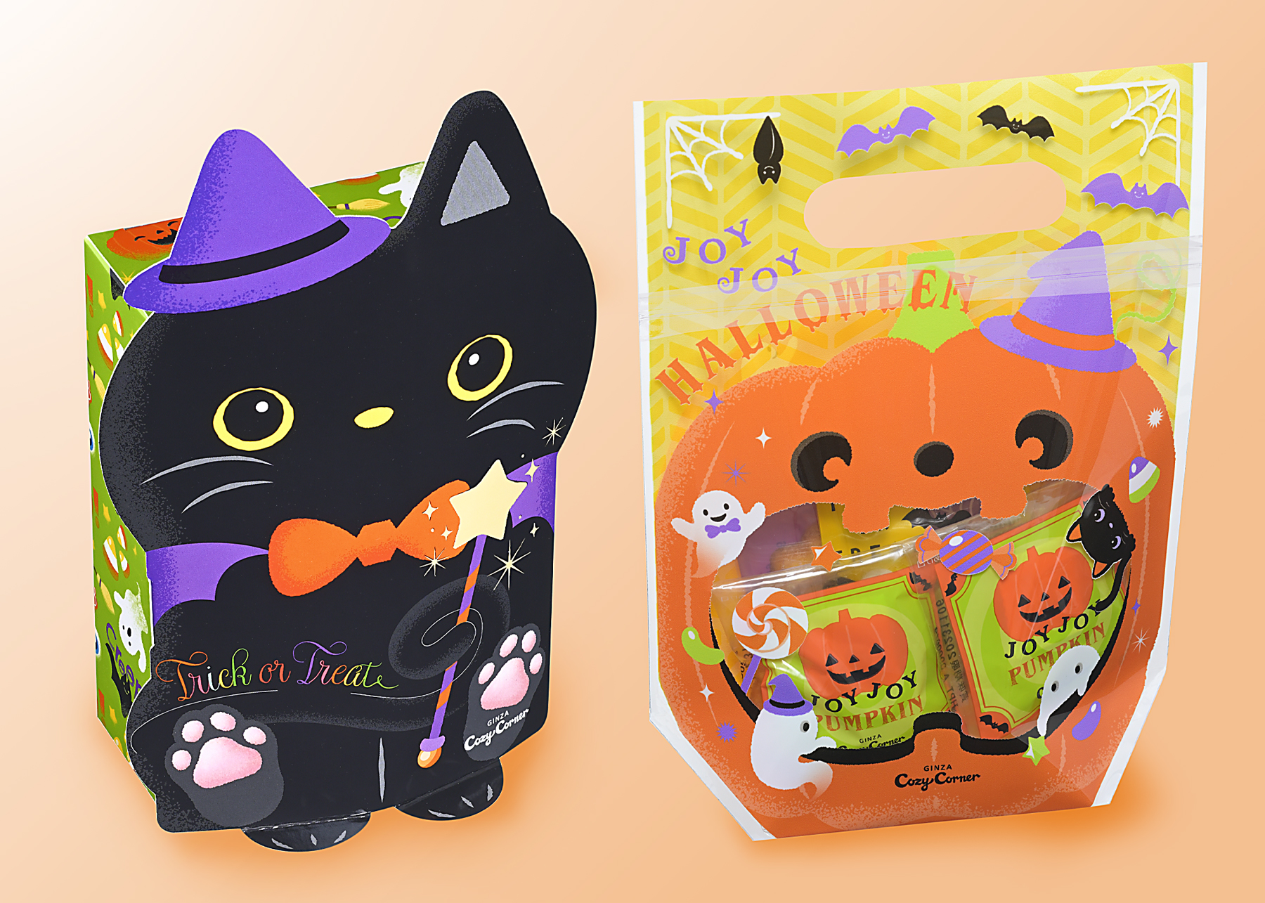 仲良し黒猫オバケ♡ハロウィン 仲良し黒猫オバケ♡ハロウィン