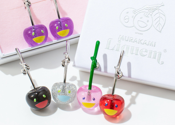 Liquem×村上隆「チェリーピアス/イヤリング」5色が登場！抽選販売を