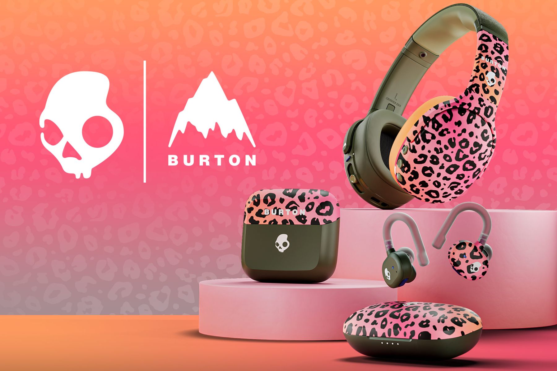チーター柄がワイルド！SKULLCANDYとBURTONのコラボイヤホン 