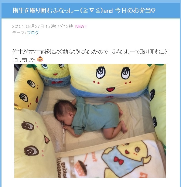 大渕愛子弁護士の長男 たくさんのふなっしークッションに見守られる 将来は 梨友 に 2015年8月28日 エキサイトニュース