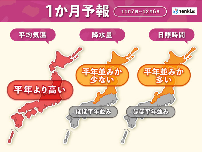 冬のような寒さは一時的 平年より暖かい11月に 1か月予報 年11月5日 エキサイトニュース