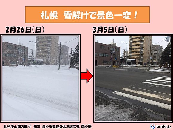 北海道 雪解け進んだ一週間 17年3月5日 エキサイトニュース