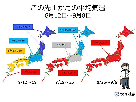 残暑厳しいのは 1か月予報 17年8月10日 エキサイトニュース