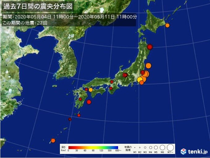 ここ一週間の地震回数 関東周辺で地震相次ぐ 年5月11日 エキサイトニュース