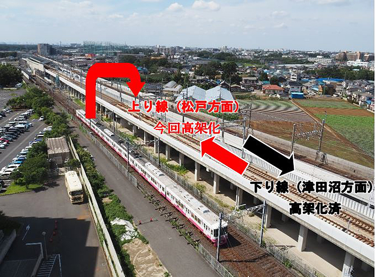新京成線 11/30に上り線が高架へ切り替え、鎌ヶ谷大仏―くぬぎ山 が上下線とも高架に (2019年10月12日) - エキサイトニュース