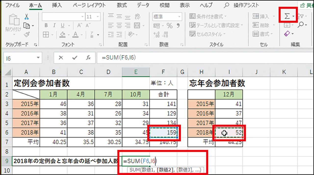 簡単excel 数値の合計や平均値を出す方法 19年10月1日 エキサイトニュース