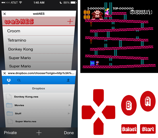 脱獄不要 Iphoneのブラウザで動くファミコン エミュレータ Webnes 14年2月17日 エキサイトニュース
