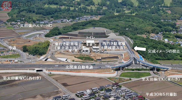 太田強戸pa 7月28日誕生 北関東道のガソリン空白区間が解消 スマートicも併設 2018年6月30日 エキサイトニュース