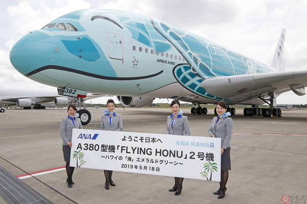 専用 ANA A380-800 フライングホヌ 2号機3号機 ANAのエアバスA380型機「フライングホヌ」2号機が日本到着！ 1号機と
